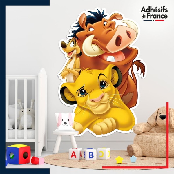 Adhésif grand format Disney - Le Roi Lion - Simba, Timon et Pumbaa