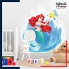 Adhésif grand format Disney - La petite sirène - Ariel et Polochon