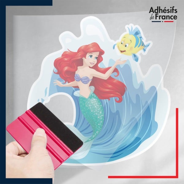 stickers sous film transfert Disney - La petite sirène - Ariel et Polochon