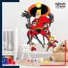 Adhésif grand format Disney - Les Indestructibles - Elastigirl, Flèche, Violette et Monsieur Indestructible