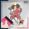 stickers sous film transfert Disney - Les Indestructibles - Elastigirl, Flèche, Violette et Monsieur Indestructible