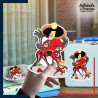 autocollant petit format Disney - Les Indestructibles - Elastigirl, Flèche, Violette et Monsieur Indestructible
