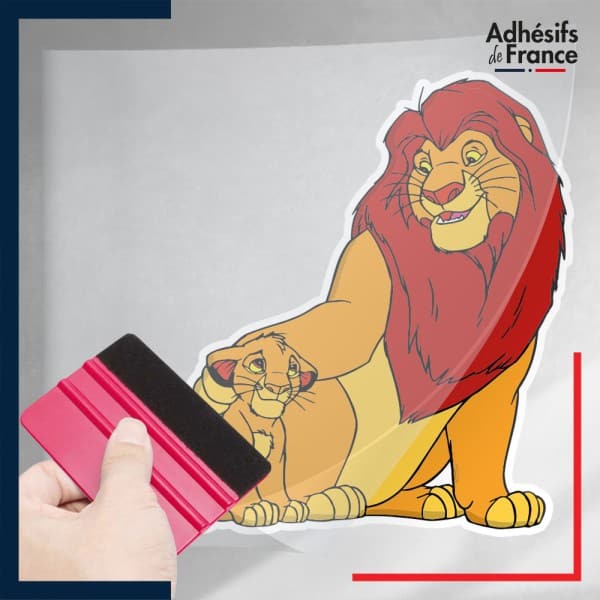 stickers sous film transfert Disney - Le Roi Lion - Simba et Mufasa