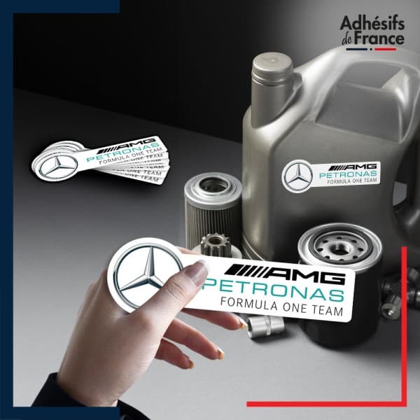 autocollant petit format Formule 1 - Logo écurie F1 - Mercedes AMG Petronas