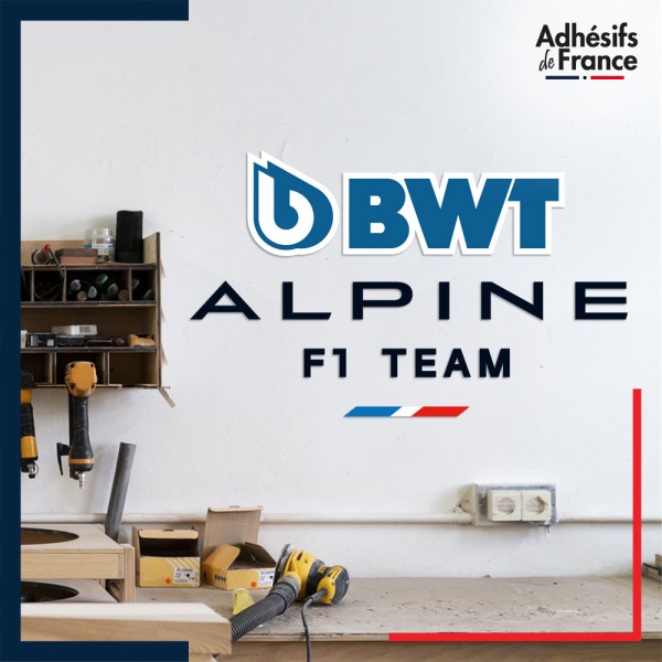 Adhésif grand format Formule 1 - Logo écurie F1 - BWT Alpine