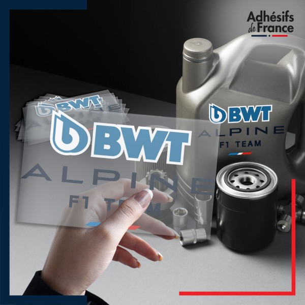 autocollant petit format Formule 1 - Logo écurie F1 - BWT Alpine