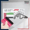 stickers sous film transfert Formule 1 - Circuit F1 de Yas Marina avec drapeau d'Abou Dabi