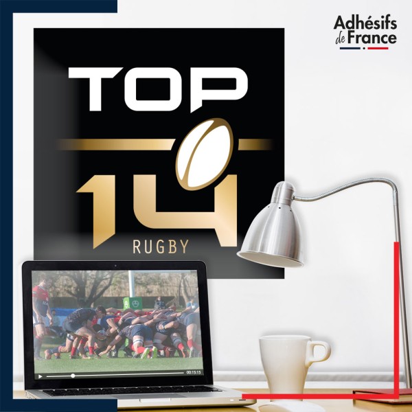 Adhésif grand format logo rugby - Top 14