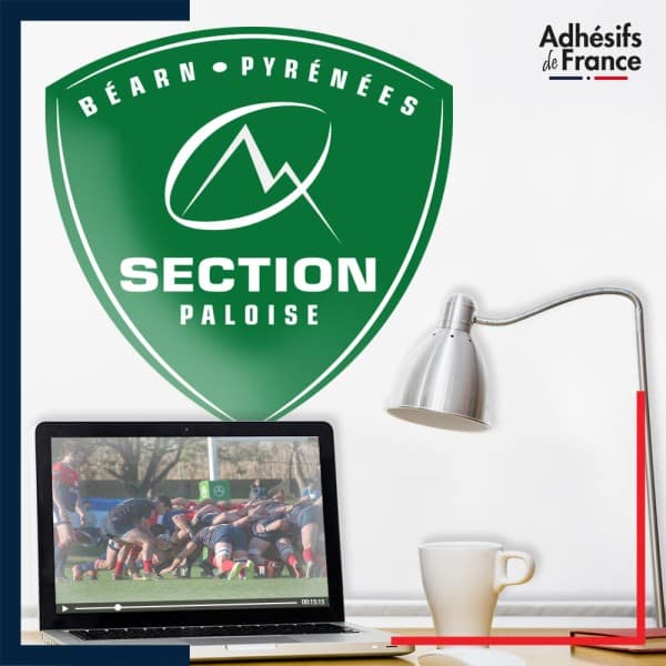 Adhésif grand format logo rugby - Club Pau - Béarn Pyrénées - Section Paloise