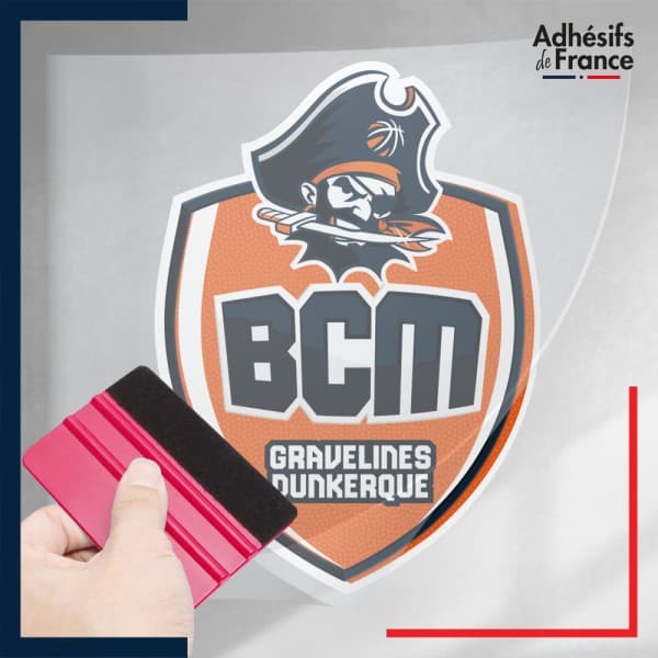 stickers sous film transfert blason basketball - BCM - Gravelines Dunkerque