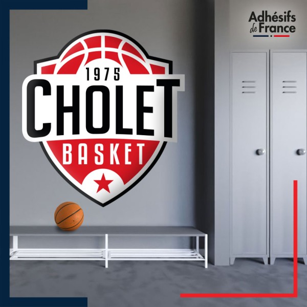 Adhésif grand format écusson basket - Cholet Basket