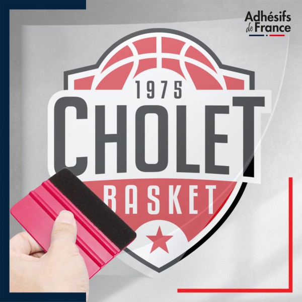 stickers sous film transfert blason basketball - Cholet Basket