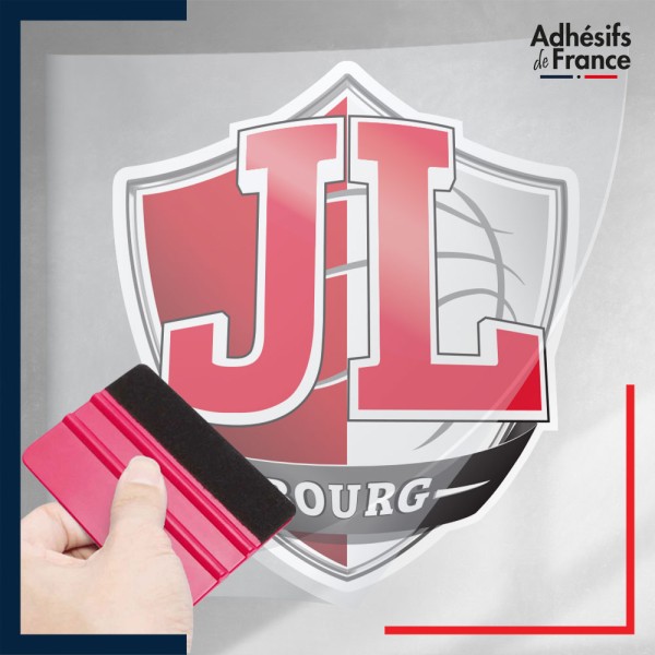 stickers sous film transfert blason basketball - JL Bourg - Jeunesse laïque de Bourg-en-Bresse