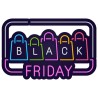 Sticker Black Friday Sacs colorés