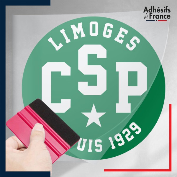 stickers sous film transfert blason basketball - Limoges CSP - Limoges Cercle Saint-Pierrel