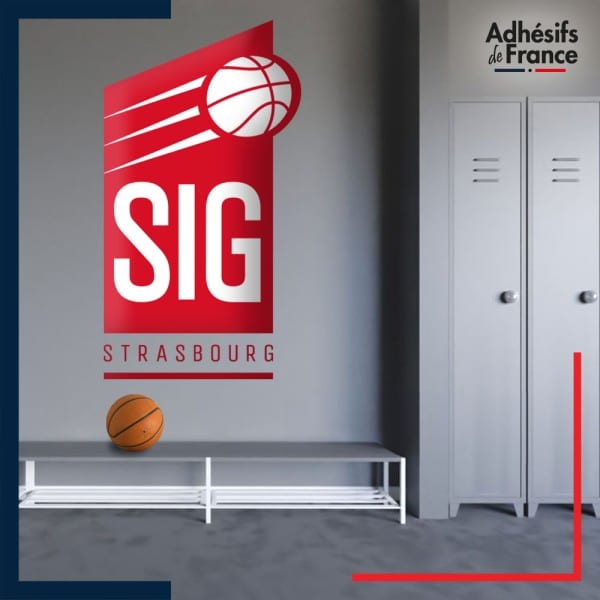 Adhésif grand format écusson basket - SIG Strasbourg