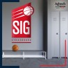 Adhésif grand format écusson basket - SIG Strasbourg