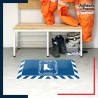 Exemple d'application sticker antidérapant sur sol impression picto Chaussures de sécurité obligatoire