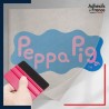stickers sous film transfert Peppa Pig - Logo Peppa Pig