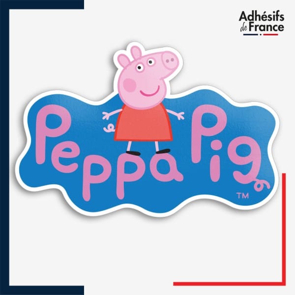 Sticker Peppa Pig - Logo Peppa Pig avec Peppa