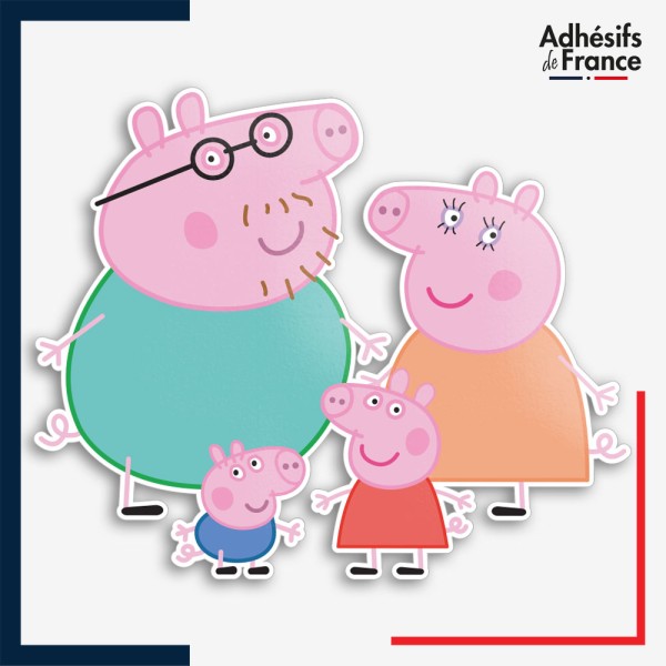 Sticker Peppa Pig - Famille Peppa Pig