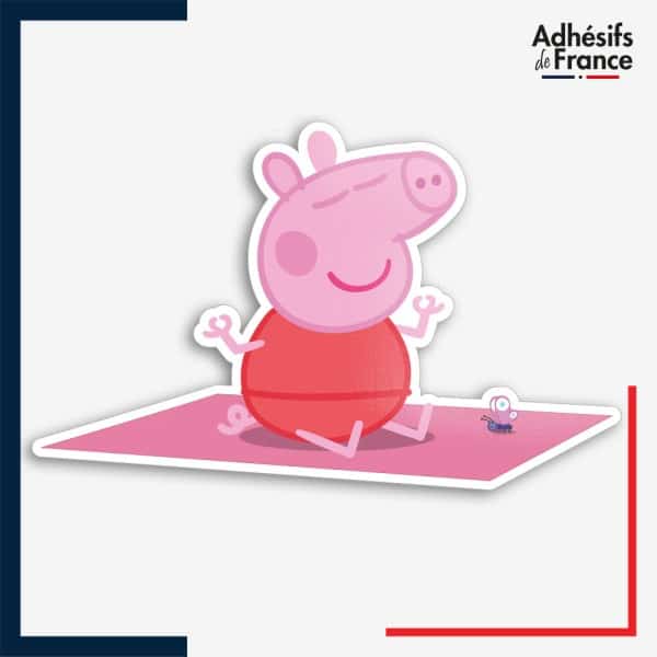 Sticker Peppa Pig - Peppa en méditation