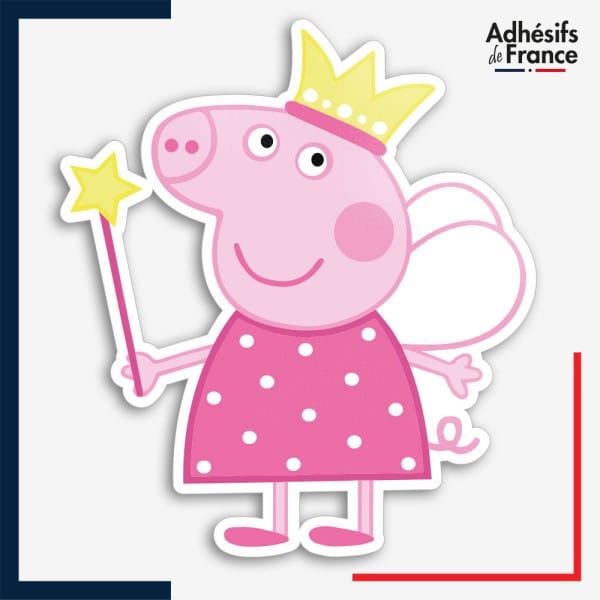 Sticker Peppa Pig - Peppa déguisement de fée