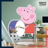 Adhésif grand format Peppa Pig - Peppa avec tambour