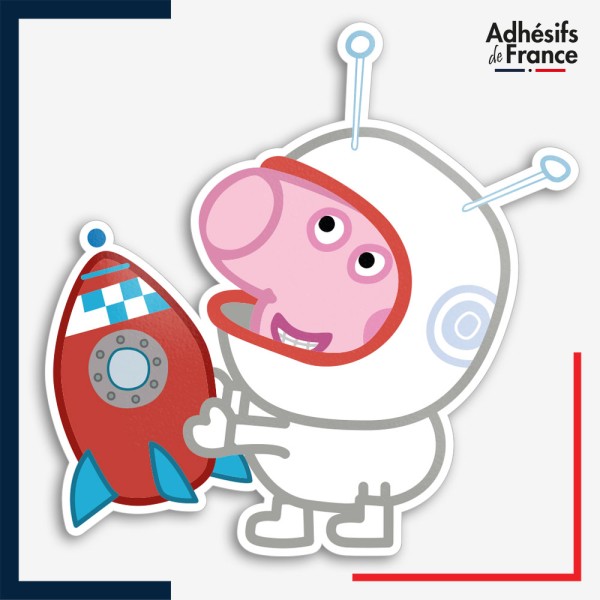 Sticker Peppa Pig - Georges Pig astronaute