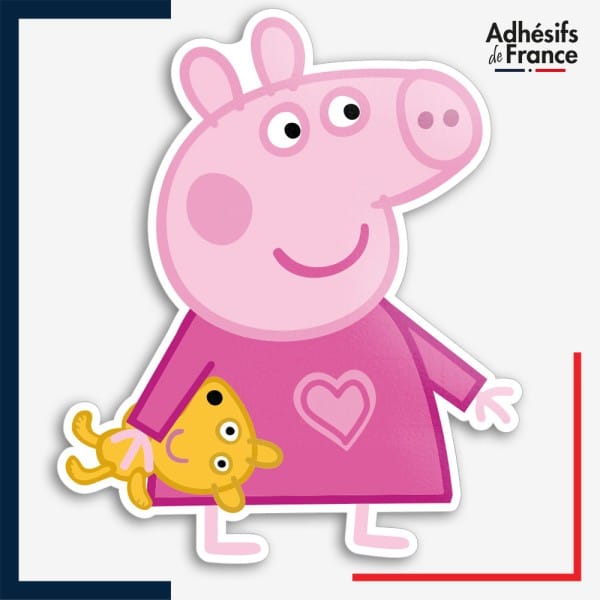 Sticker Peppa Pig - Peppa en pyjama