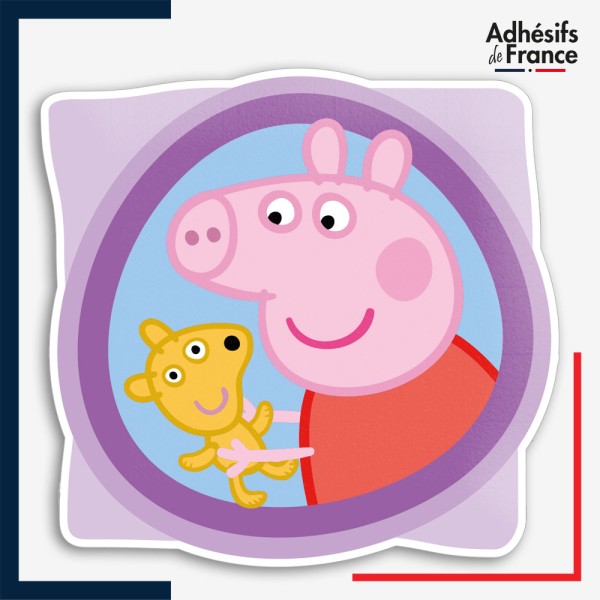 Sticker Peppa Pig - Portrait de Peppa