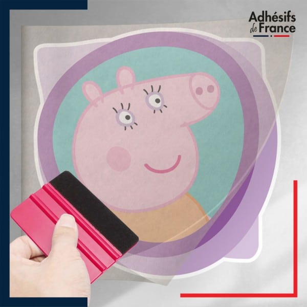 stickers sous film transfert Peppa Pig - Portrait de maman Pig