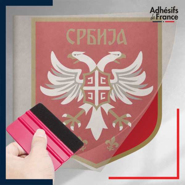 stickers sous film transfert blason Football - Equipe de Serbie