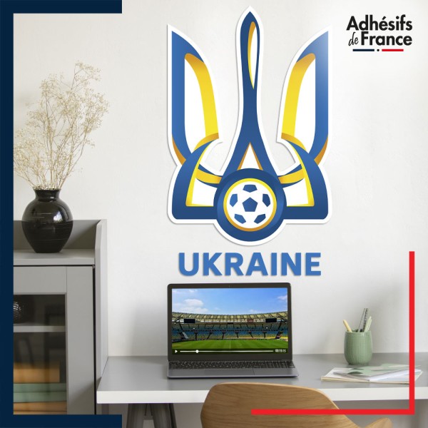 Adhésif grand format écusson Football - Equipe d'Ukraine