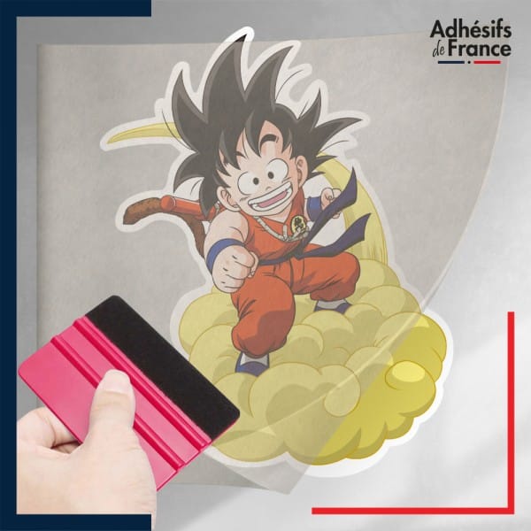 stickers sous film transfert Dragon ball - Goku enfant Kinto-un (nuage magique)