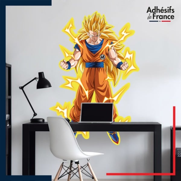 Adhésif grand format Dragon ball - Goku Super Saiyan 3