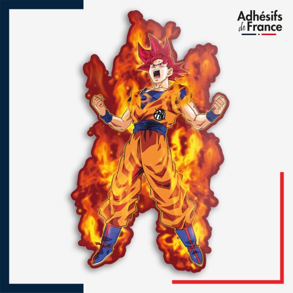 Sticker Dragon ball - Goku Super Saiyan God