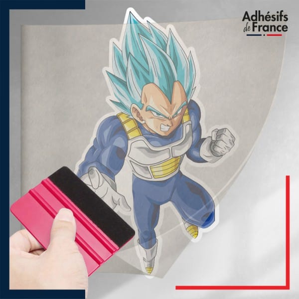 stickers sous film transfert Dragon ball - Vegeta Super Saiyan Blue