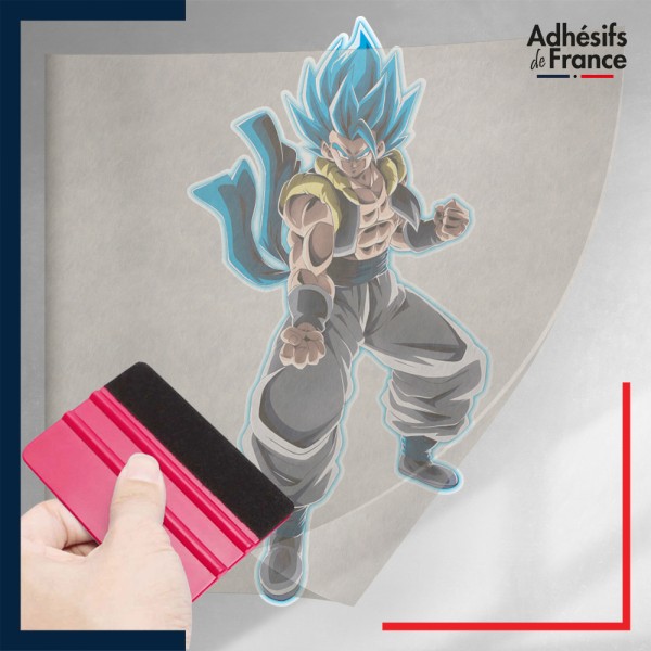 stickers sous film transfert Dragon ball - Gogeta Super Saiyan Blue