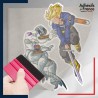 stickers sous film transfert Dragon ball - Trunks vs Freezer