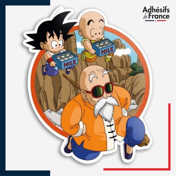 Sticker Dragon ball - Goku Krillin et Kamé Sennin