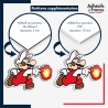 sticker sur plaque aluminium dibond ou panneau PVC Super Mario - Mario de feu