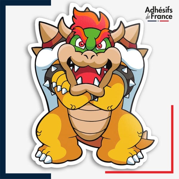 Sticker Super Mario - Bowser bras croisés