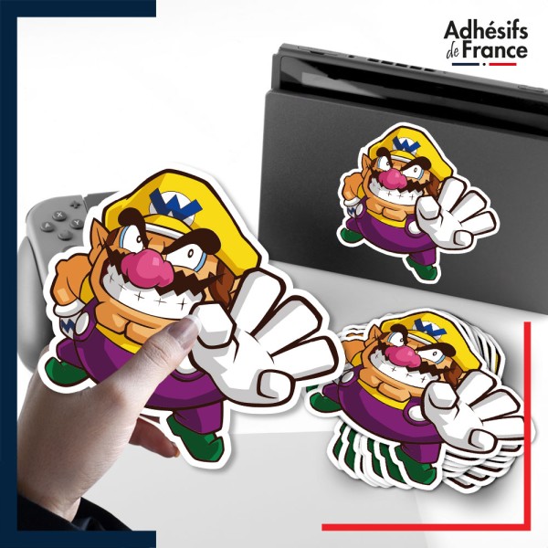 autocollant petit format Super Mario - Wario