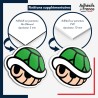 sticker sur plaque aluminium dibond ou panneau PVC Super Mario - Carapace verte