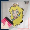 stickers sous film transfert Super Mario - Peach portrait