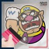 stickers sous film transfert Super Mario - Cadre Wario