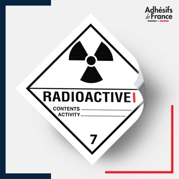 étiquette adhésive ADR Classe 7.1 matières radioactive I