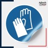 étiquettes adhésives norme iso 7010 port des gants de protection obligatoire