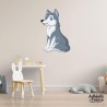 Sticker petit loup gris